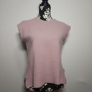 The J. Peterman Company Women's Lavender 100% Virgin Wool Sweater Vest.